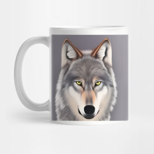 Wolf Face Illustrated In Pastels Mug